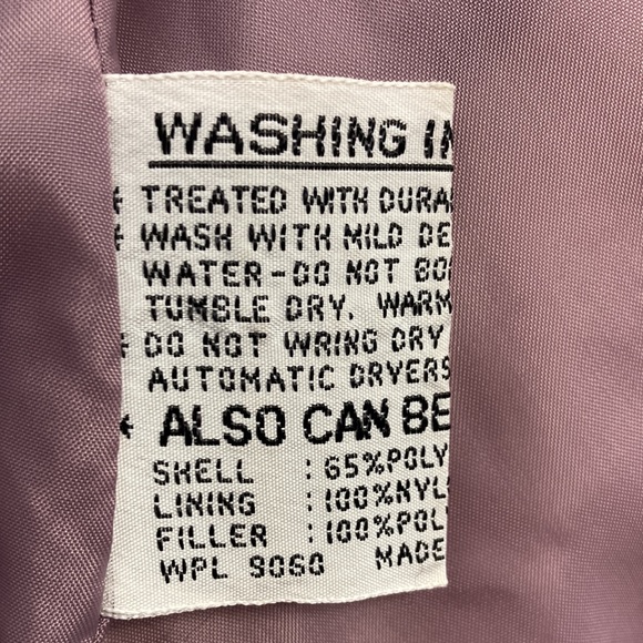 Vintage Ms. Freddi International Coat Mauve Size 14 With Ceramic Flower Button - Picture 7 of 9